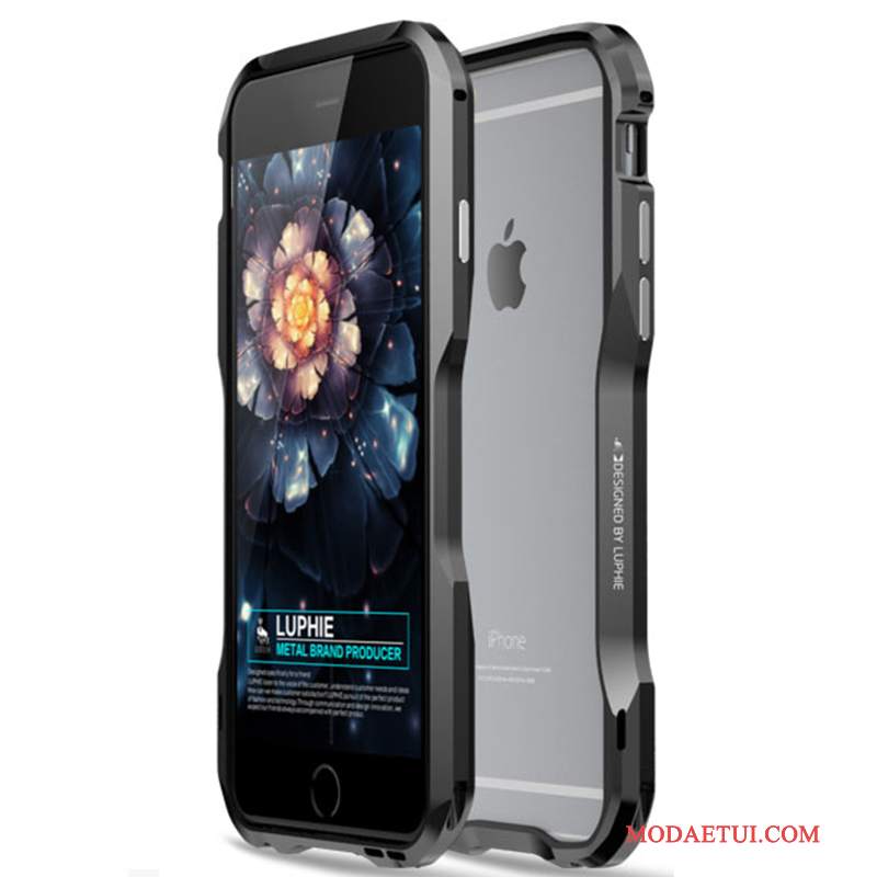 Futerał iPhone 6/6s Plus Metal Czarnyna Telefon, Etui iPhone 6/6s Plus Ochraniacz Anti-fall Osobowość