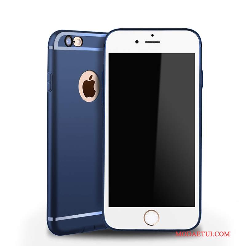 Futerał iPhone 6/6s Plus Miękki Nubuku Niebieski, Etui iPhone 6/6s Plus Ochraniacz Na Telefon