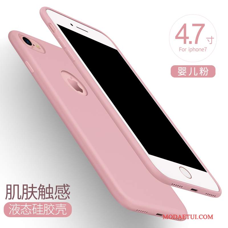 Futerał iPhone 7 Miękki Puna Telefon, Etui iPhone 7 Silikonowe Różowe
