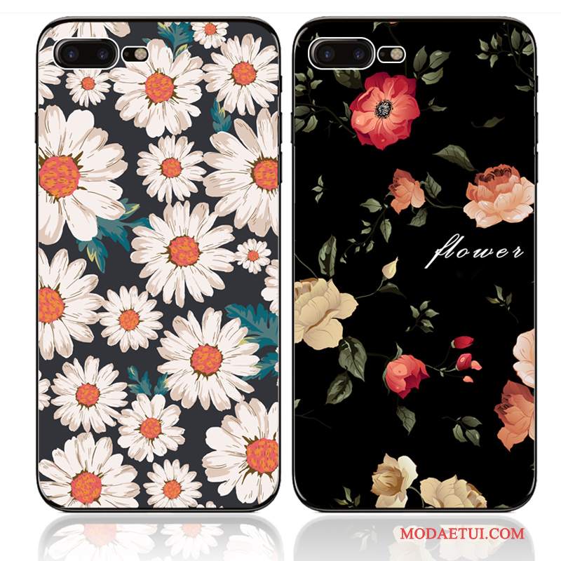 Futerał iPhone 7 Miękki Wiszące Ozdoby Kwiaty, Etui iPhone 7 Silikonowe Sztukana Telefon