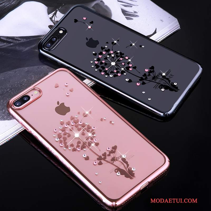 Futerał iPhone 7 Plus Luksusowy Różowena Telefon, Etui iPhone 7 Plus Torby Przezroczysty Tendencja