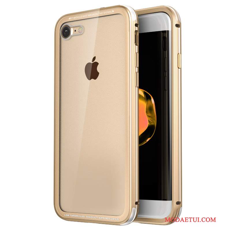 Futerał iPhone 8 Ochraniacz Złoto Tylna Pokrywa, Etui iPhone 8 Torby Nowy Granica