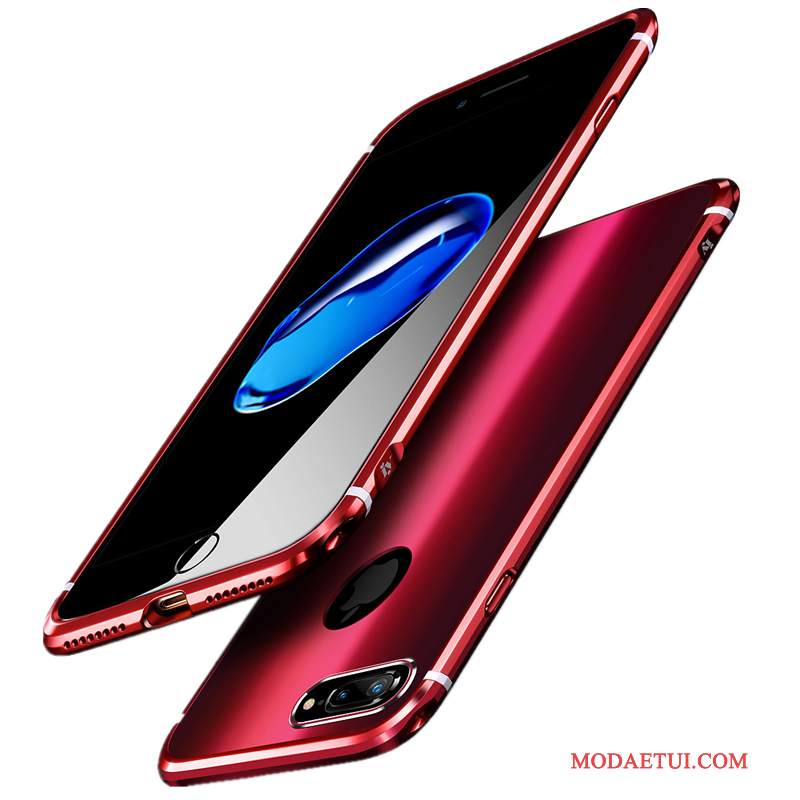 Futerał iPhone 8 Plus Metal Modna Markana Telefon, Etui iPhone 8 Plus Luksusowy Czerwony Anti-fall