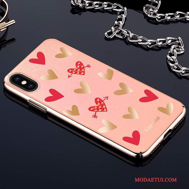 Futerał iPhone X Kreatywne Modna Marka Anti-fall, Etui iPhone X Rhinestone Na Telefon Różowe