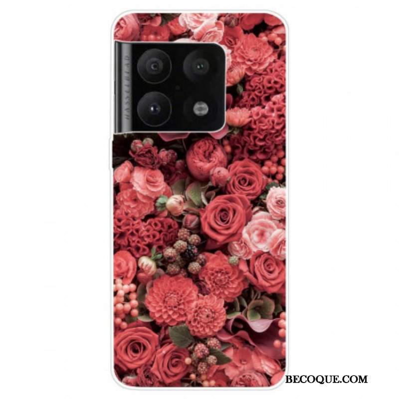 Futerały do OnePlus 10 Pro 5G Różowe Kwiaty
