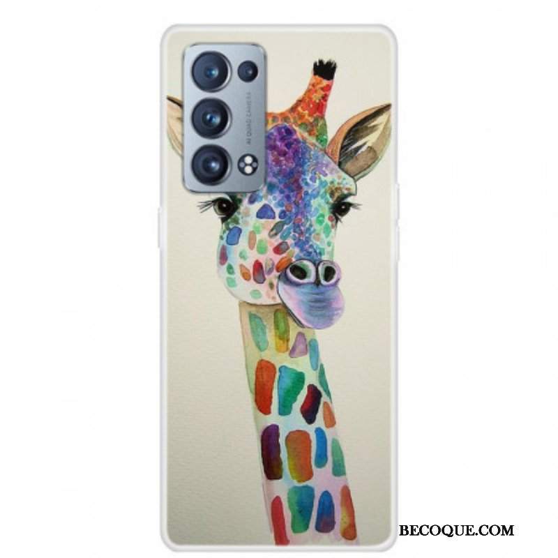 Futerały do Oppo Reno 6 Pro 5G Kolorowa Żyrafa