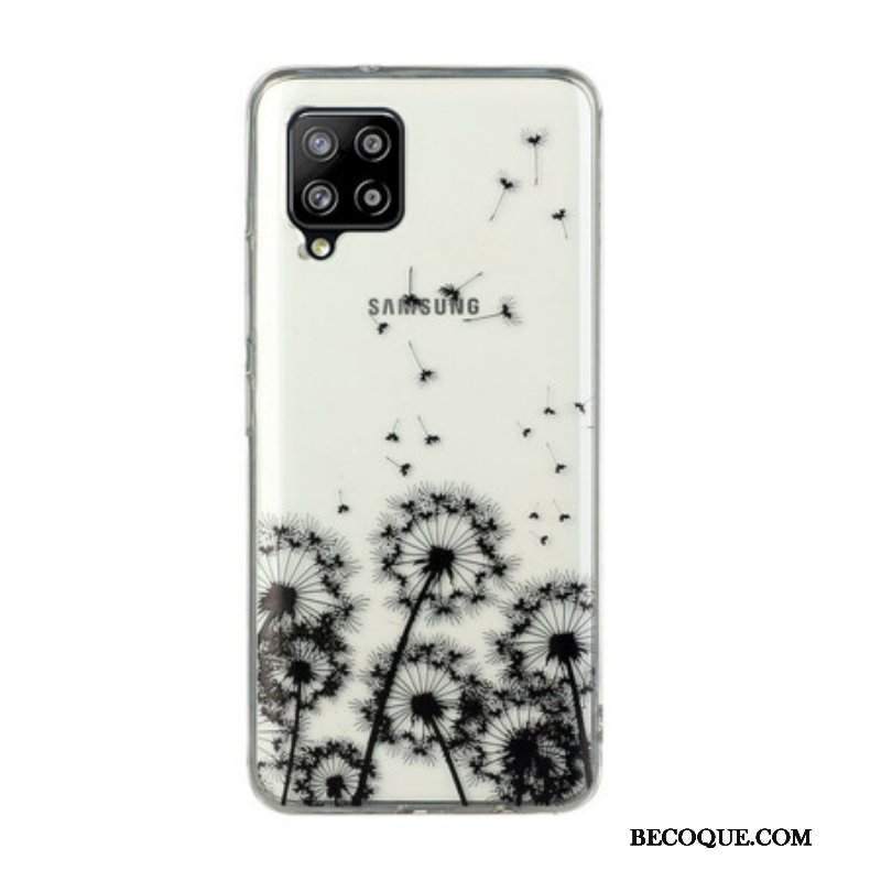 Futerały do Samsung Galaxy M12 / A12 Bezszwowi Czarni Dandelions