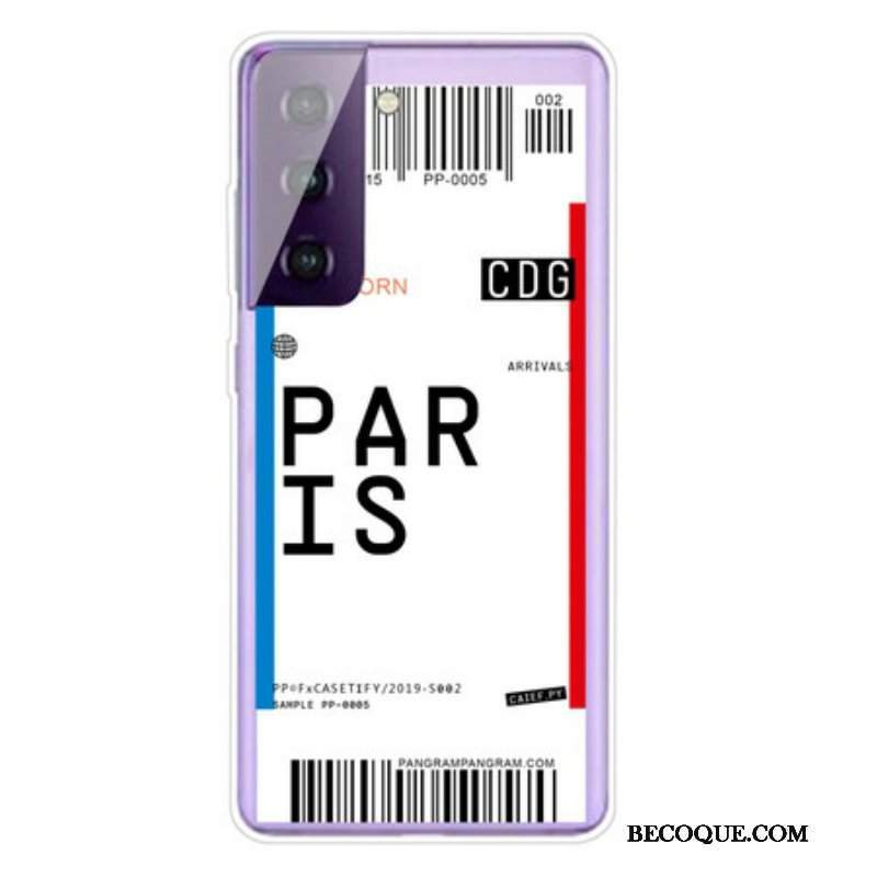 Futerały do Samsung Galaxy S21 5G Karta Pokładowa Do Paryża