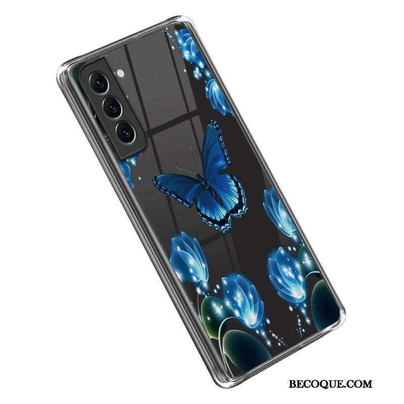 Futerały do Samsung Galaxy S23 Plus 5G Niebieskie Motyle