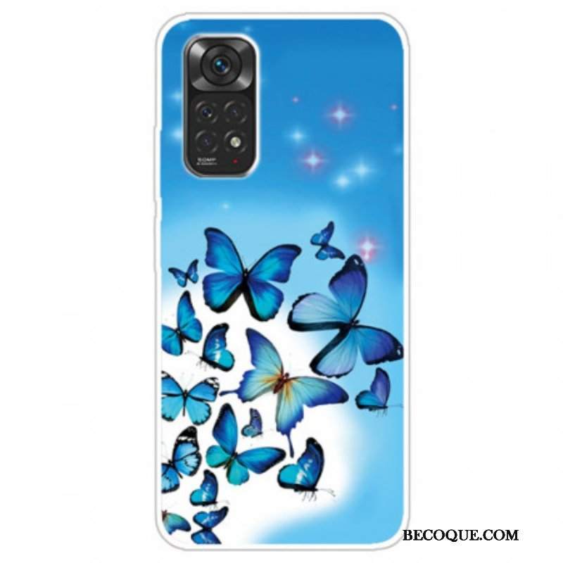 Futerały do Xiaomi Redmi Note 11 / 11S Niebieskie Motyle