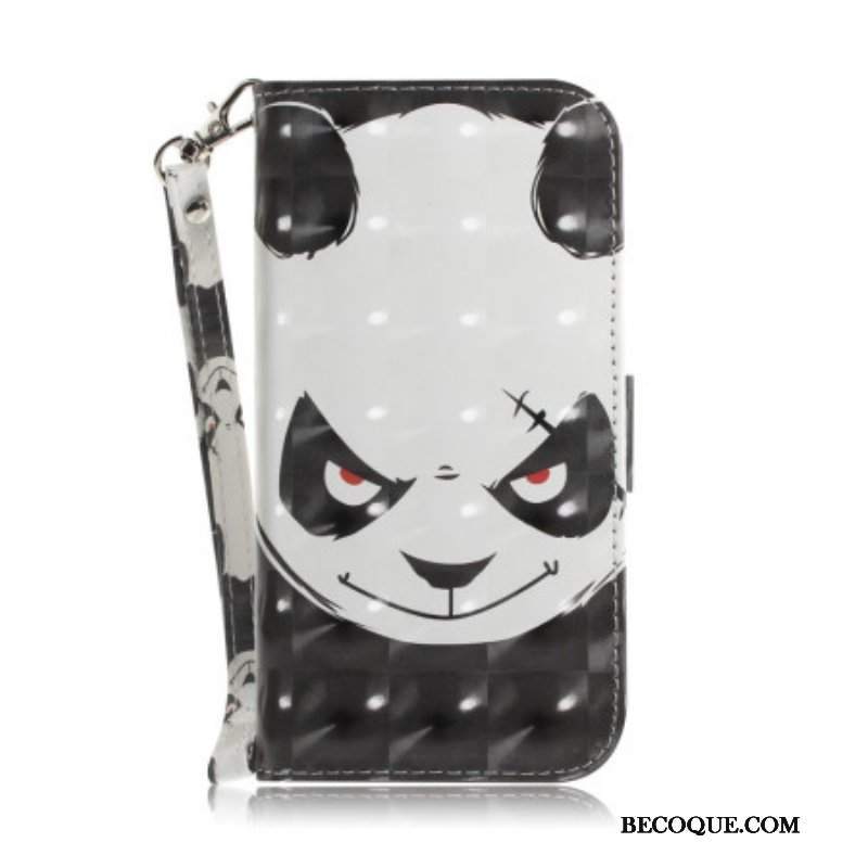 Obudowa Etui Na Telefon do iPhone 14 Plus z Łańcuch Wściekła Panda Ze Smyczą