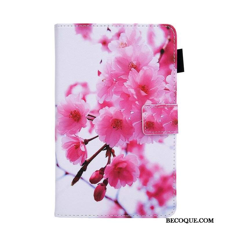 Skórzany Futerał do Samsung Galaxy Tab A7 Lite Kwiaty Marzeń
