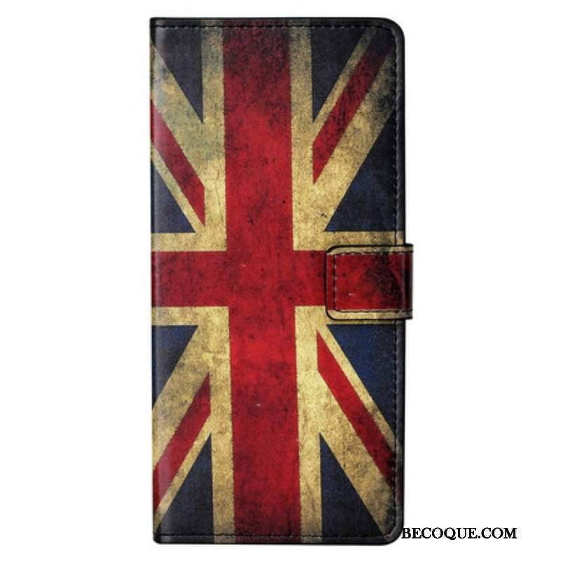 Skórzany Futerał do iPhone 13 Pro Max Flaga Anglii