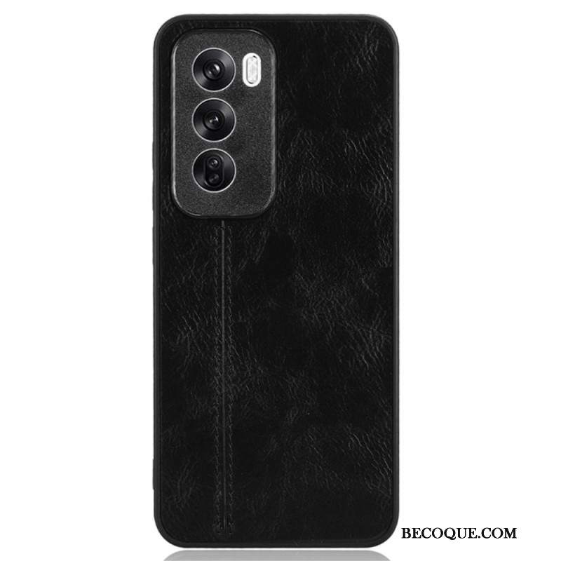 Etui Do Oppo Reno 12 5g Przeszycia Z Imitacji Skóry