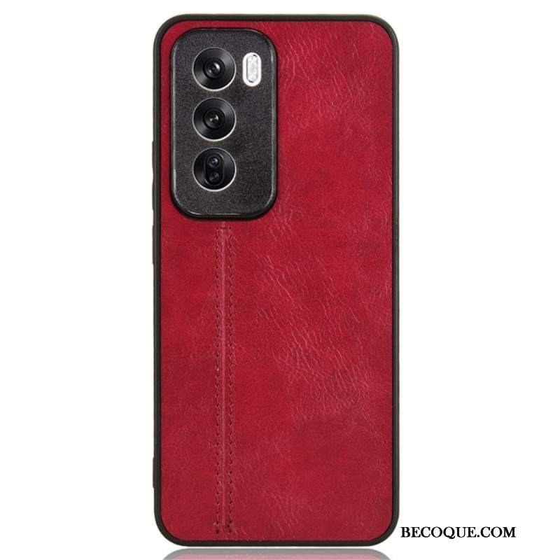 Etui Do Oppo Reno 12 5g Przeszycia Z Imitacji Skóry