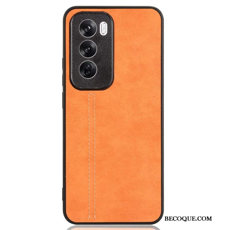 Etui Do Oppo Reno 12 5g Przeszycia Z Imitacji Skóry