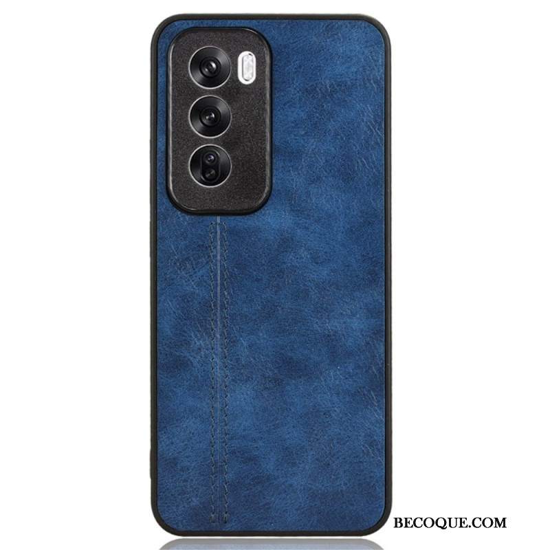 Etui Do Oppo Reno 12 5g Przeszycia Z Imitacji Skóry