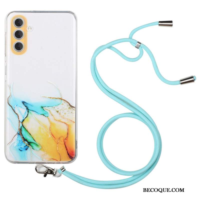 Etui Do Samsung Galaxy A15 5g Akwarelowy Sznur Marmurkowy