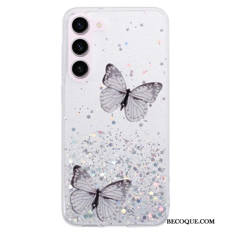 Etui Do Samsung Galaxy S24 5g Brokatowe Motyle