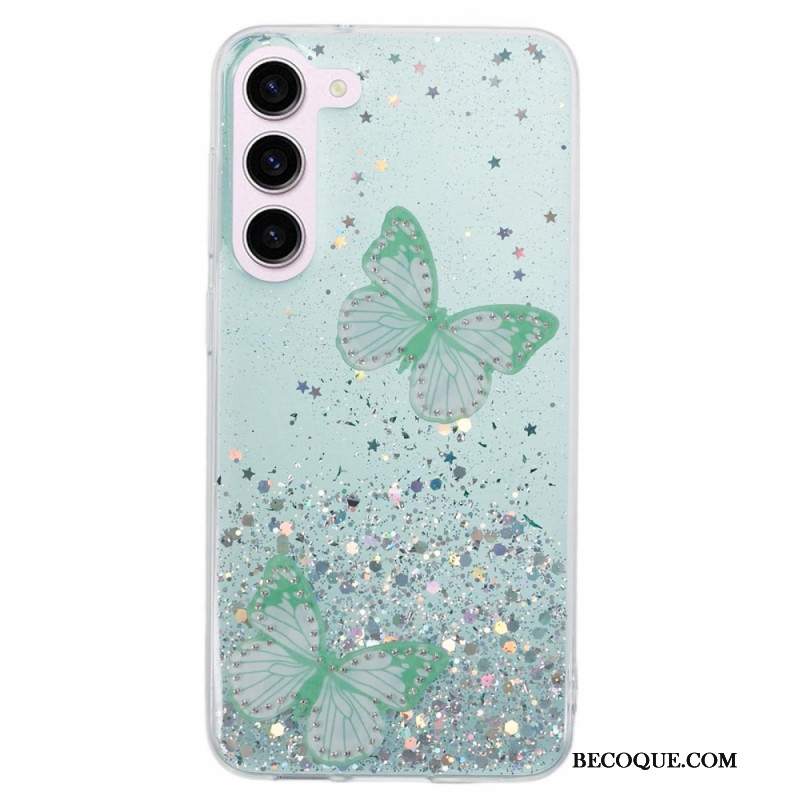 Etui Do Samsung Galaxy S24 5g Brokatowe Motyle