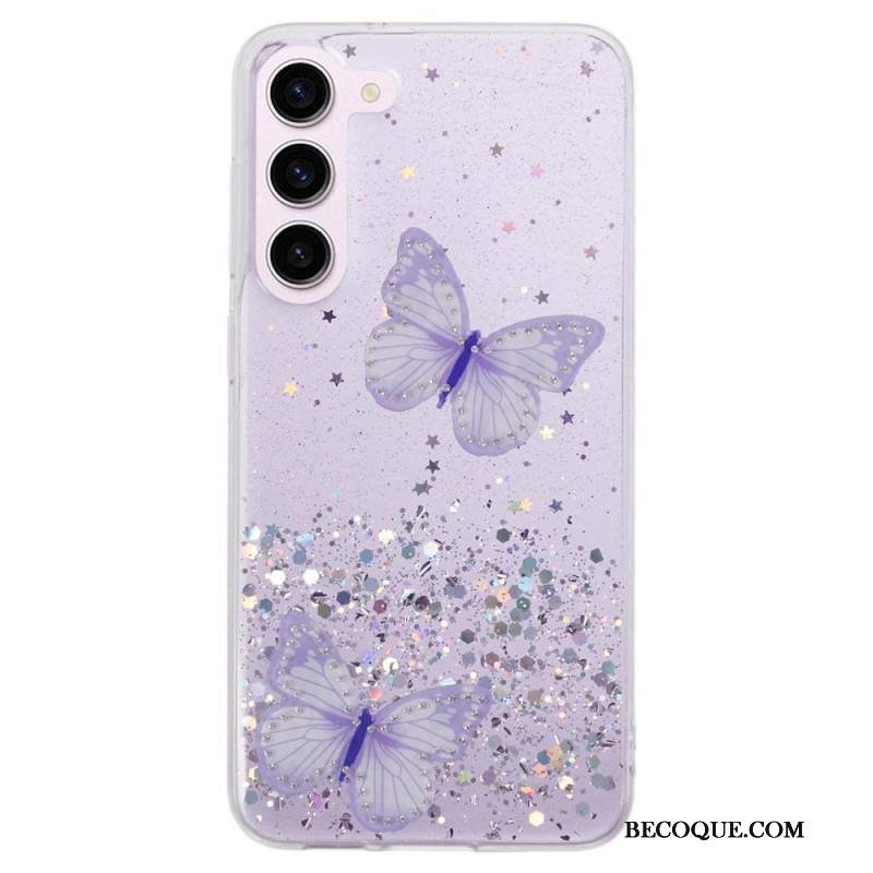 Etui Do Samsung Galaxy S24 5g Brokatowe Motyle
