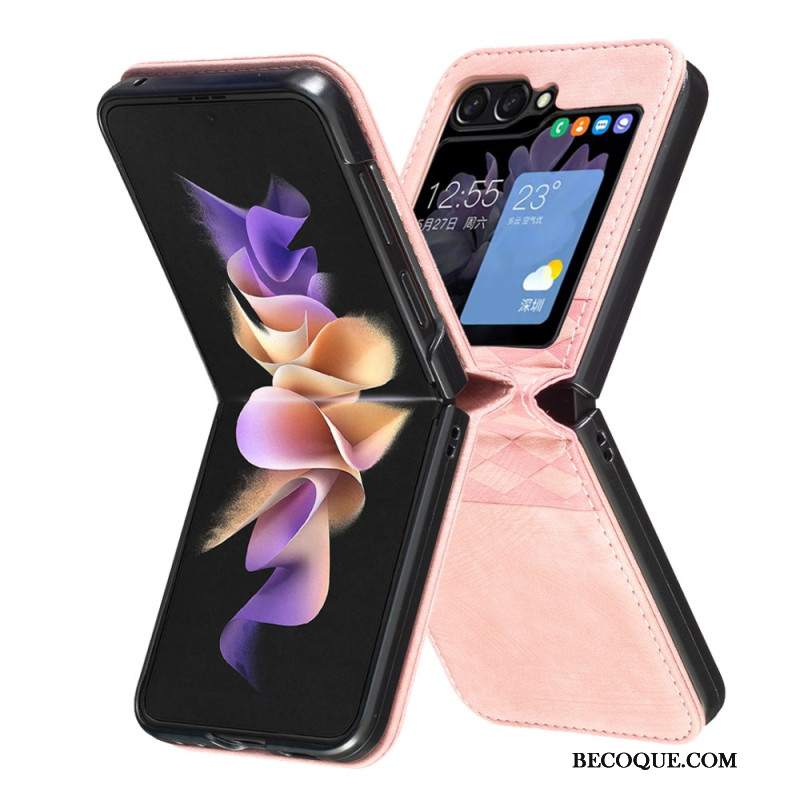 Etui Do Samsung Galaxy Z Flip 6 Fryz Ze Sztucznej Skóry