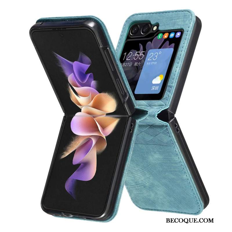 Etui Do Samsung Galaxy Z Flip 6 Fryz Ze Sztucznej Skóry