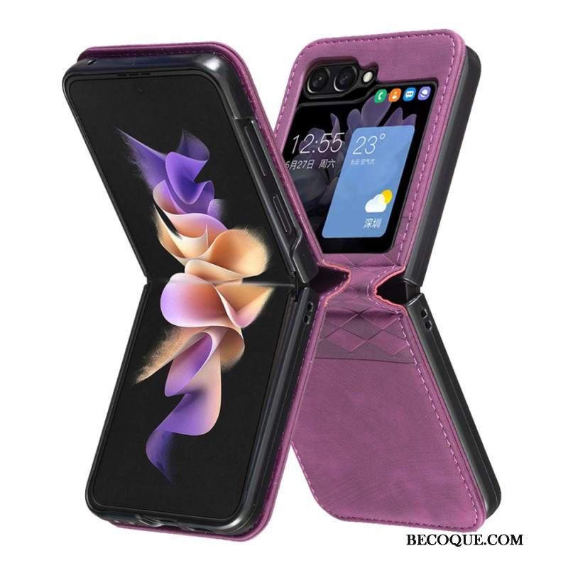 Etui Do Samsung Galaxy Z Flip 6 Fryz Ze Sztucznej Skóry