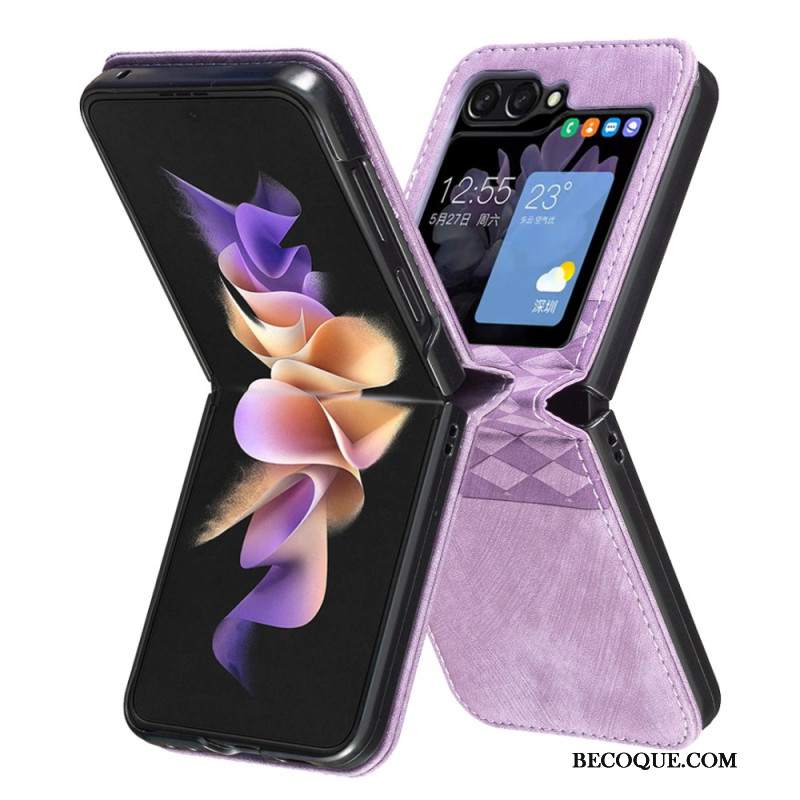 Etui Do Samsung Galaxy Z Flip 6 Fryz Ze Sztucznej Skóry