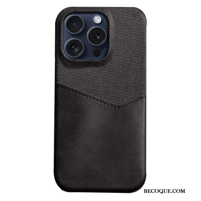 Etui Do iPhone 16 Pro Etui Na Karty Ze Sztucznej Skóry I Materiału