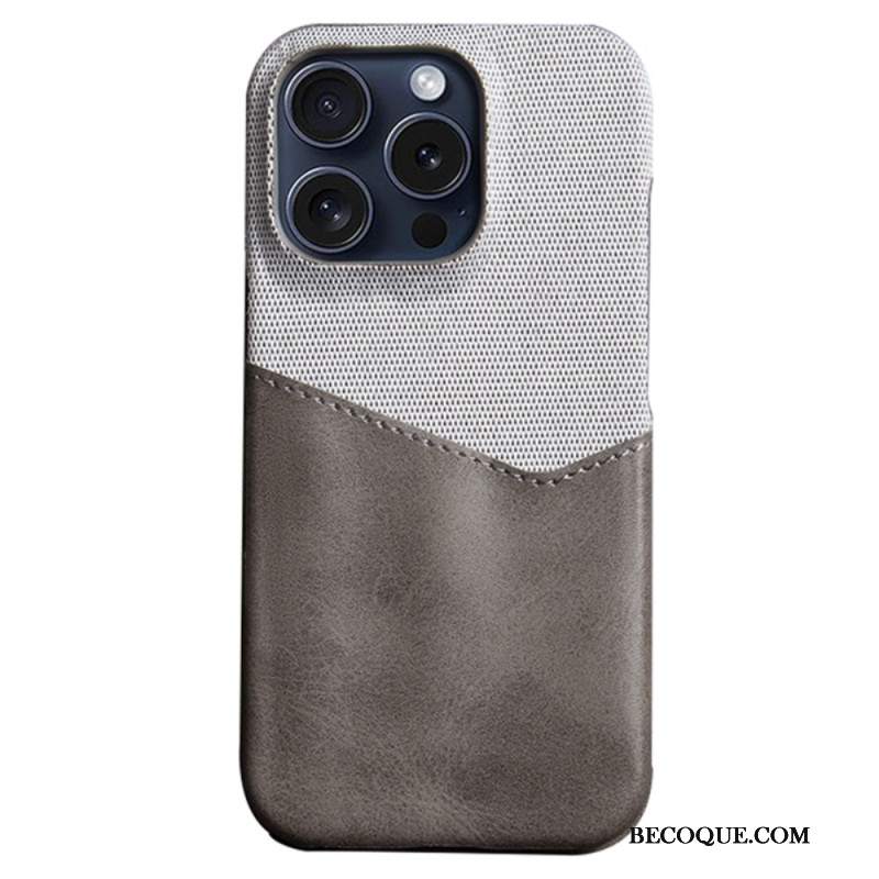 Etui Do iPhone 16 Pro Etui Na Karty Ze Sztucznej Skóry I Materiału