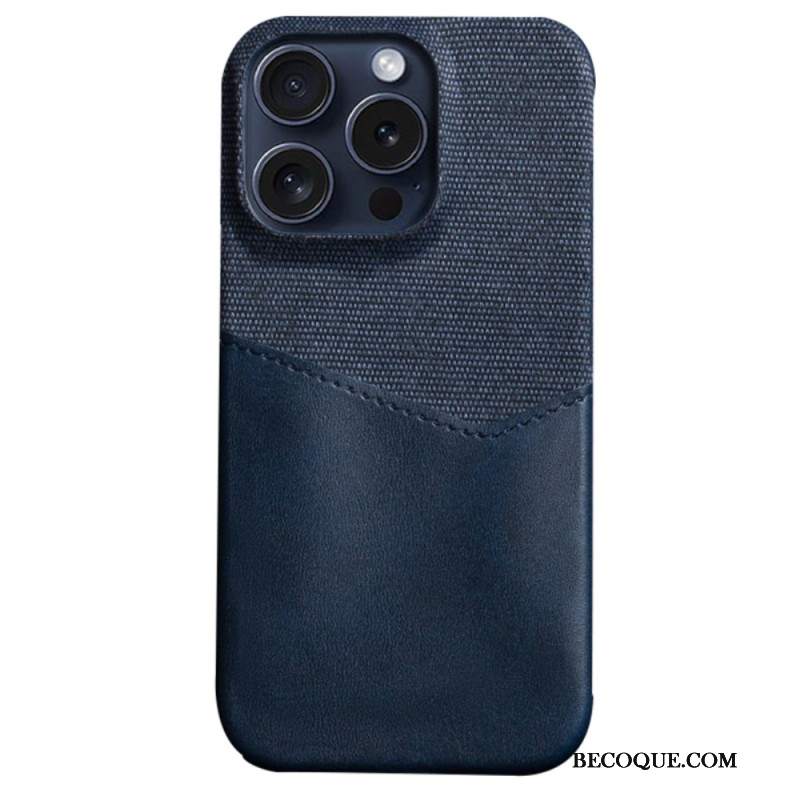 Etui Do iPhone 16 Pro Etui Na Karty Ze Sztucznej Skóry I Materiału