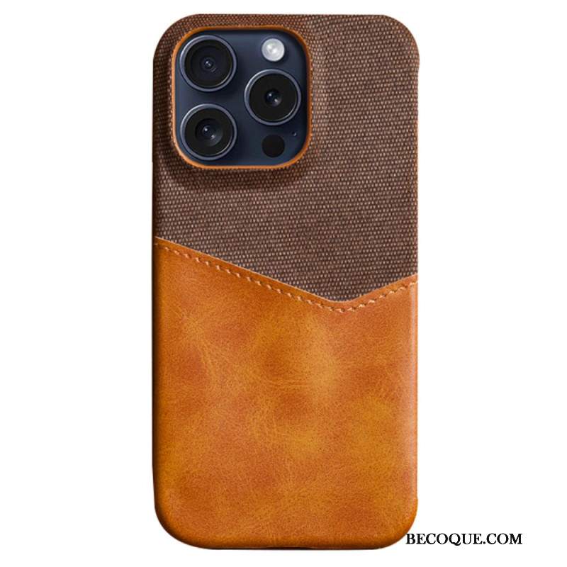 Etui Do iPhone 16 Pro Etui Na Karty Ze Sztucznej Skóry I Materiału