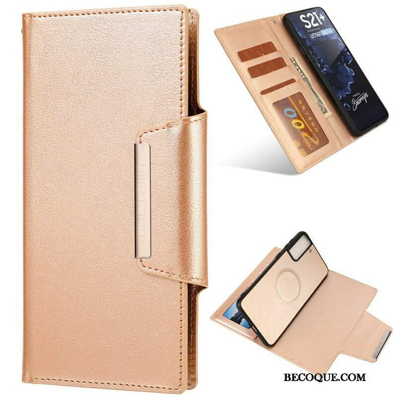 Etui Etui Folio do Samsung Galaxy S21 5G Odpinane Srebrne Zapięcie