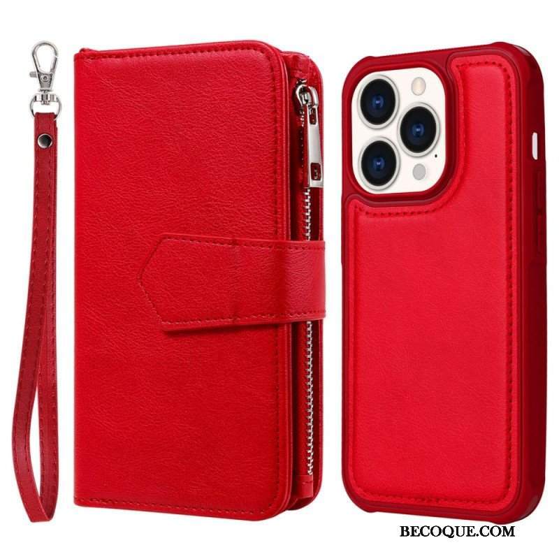 Etui Etui Folio do iPhone 14 Pro Portfel Portfel Z Możliwością Odpięcia