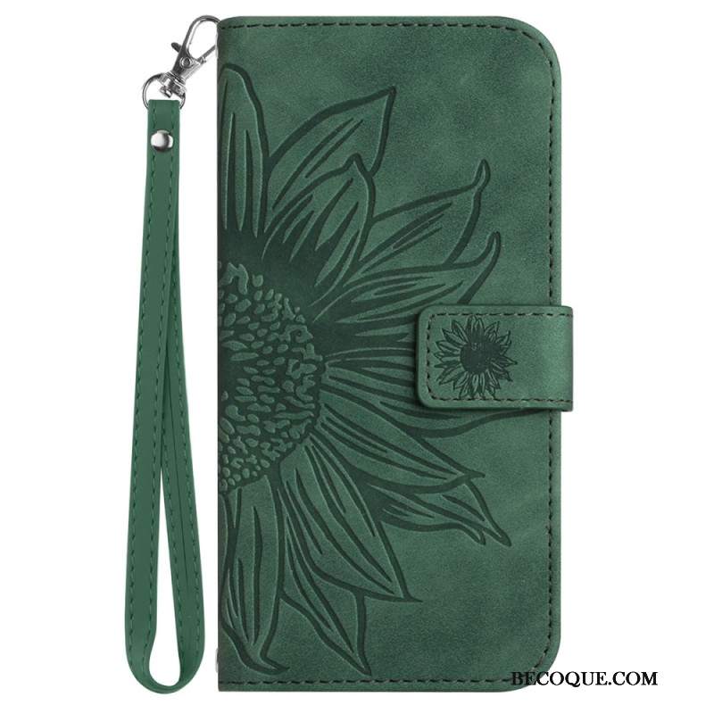 Etui Folio Do Google Pixel 9 Słonecznik Z Paskiem
