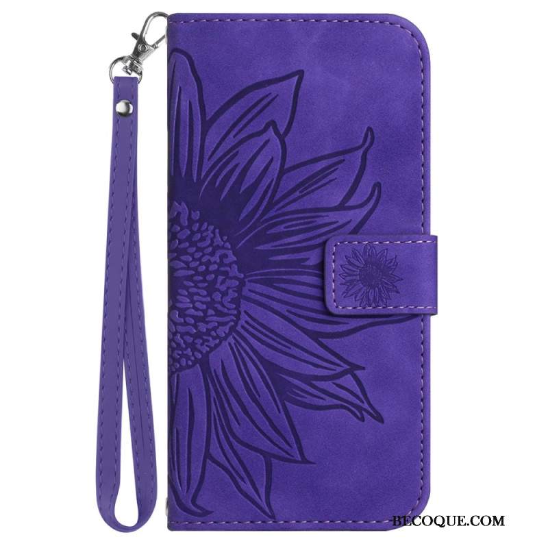 Etui Folio Do Google Pixel 9 Słonecznik Z Paskiem
