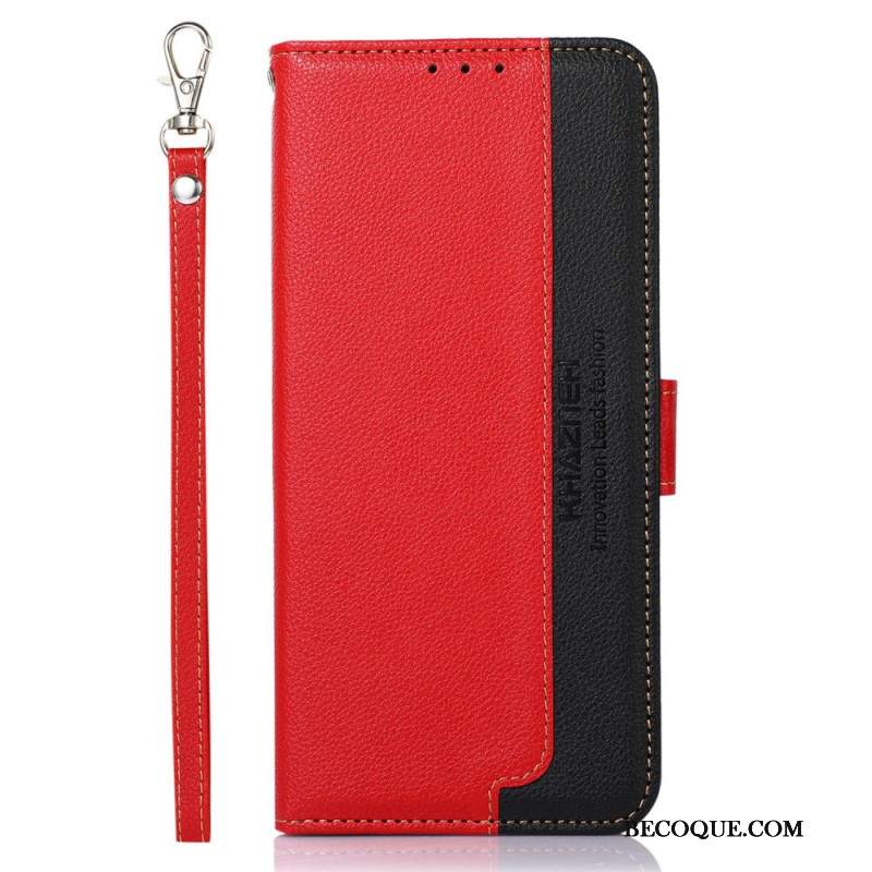 Etui Folio Do Huawei Nova 11 Pro Dwukolorowy Pasek Khazneh