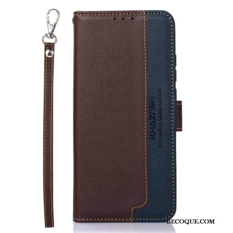 Etui Folio Do Huawei Nova 11 Pro Dwukolorowy Pasek Khazneh