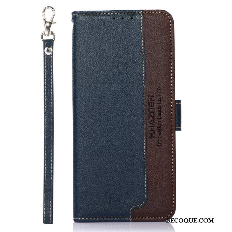 Etui Folio Do Huawei Nova 11 Pro Dwukolorowy Pasek Khazneh