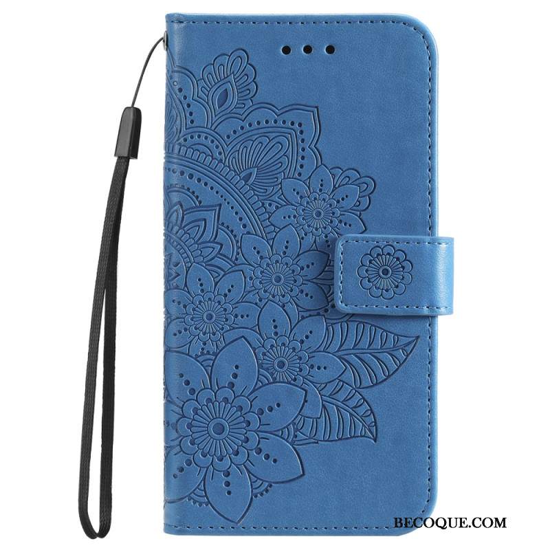 Etui Folio Do Huawei Nova 12 Se Kwiatowy Wzór Z Paskiem