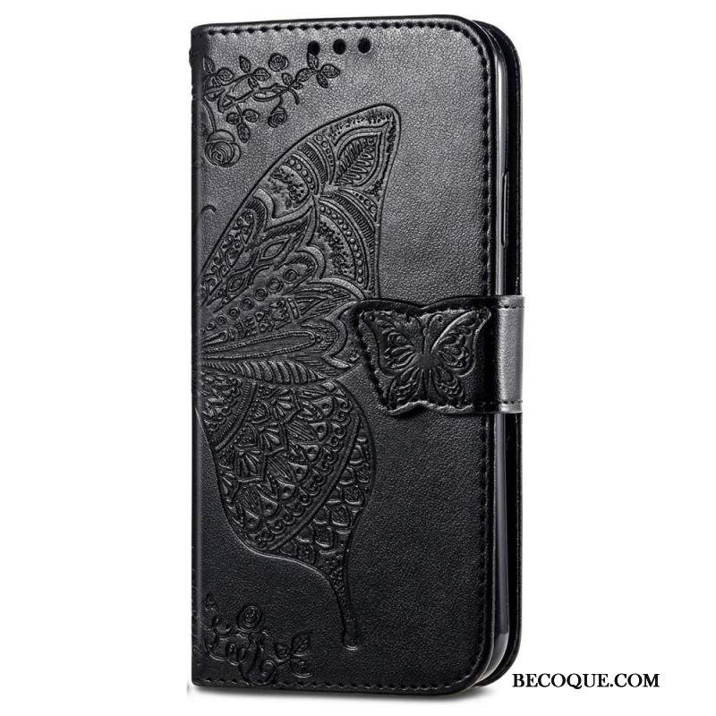 Etui Folio Do Huawei Pura 70 Barokowy Motyl Z Paskiem