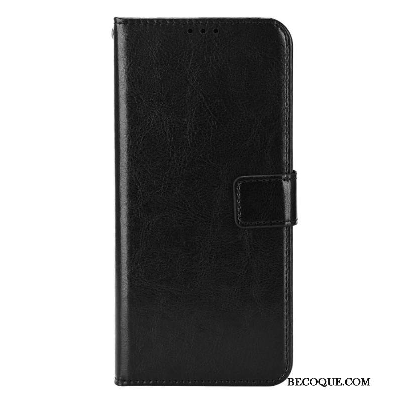 Etui Folio Do Huawei Pura 70 Pro Błyszcząca Sztuczna Skóra Z Paskiem