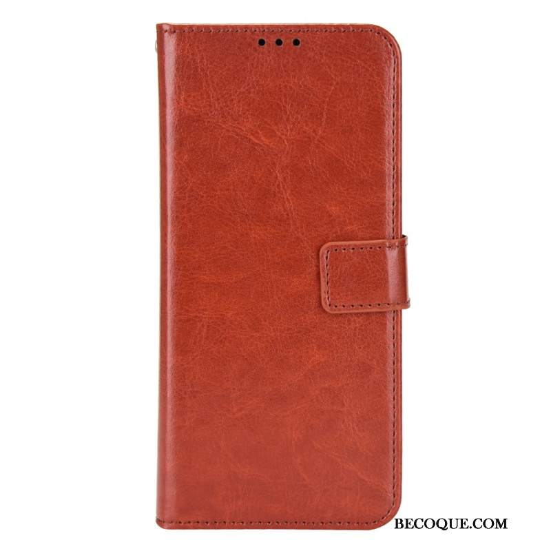 Etui Folio Do Huawei Pura 70 Pro Błyszcząca Sztuczna Skóra Z Paskiem