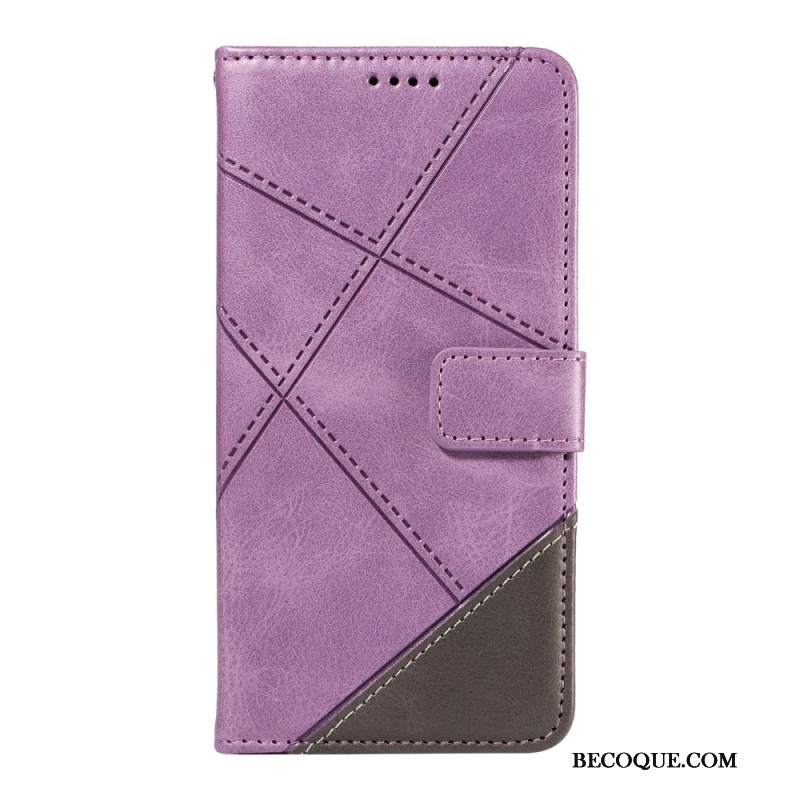 Etui Folio Do Motorola Edge 50 Neo Linie Dwukolorowe