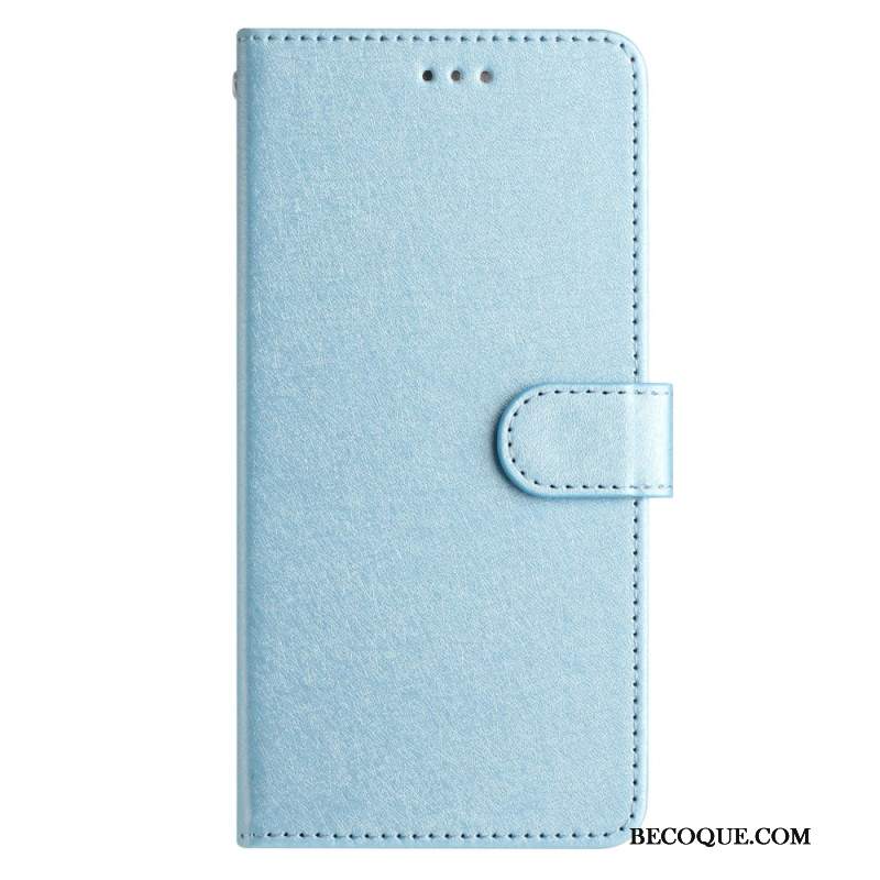Etui Folio Do Oppo A98 5g Jedwabna Tekstura Na Ramiączkach