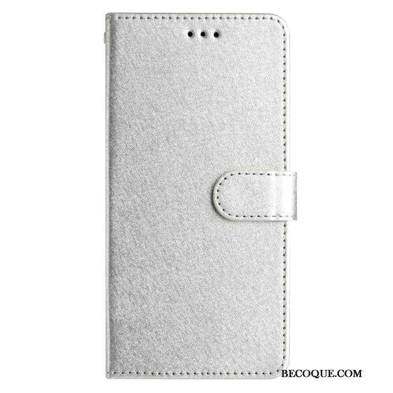 Etui Folio Do Oppo A98 5g Jedwabna Tekstura Na Ramiączkach