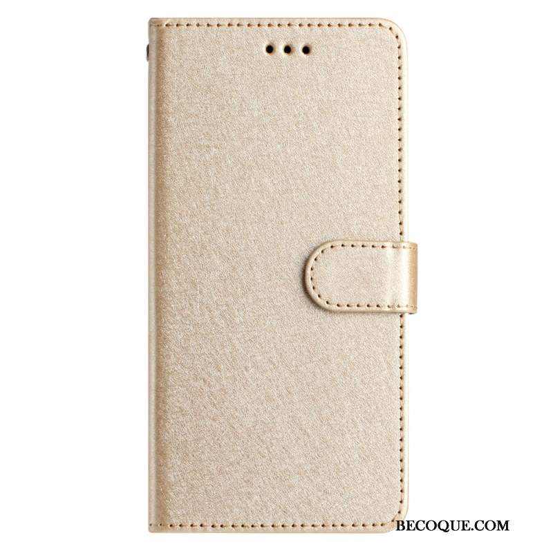 Etui Folio Do Oppo A98 5g Jedwabna Tekstura Na Ramiączkach