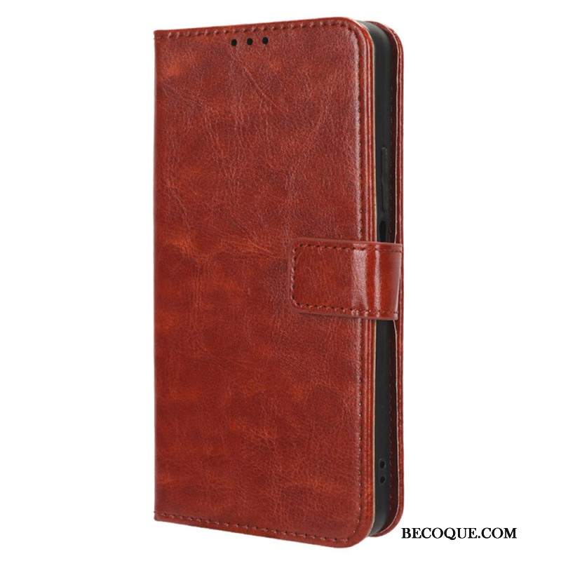 Etui Folio Do Oppo Reno 11 5g Błyszcząca Sztuczna Skóra Z Paskiem