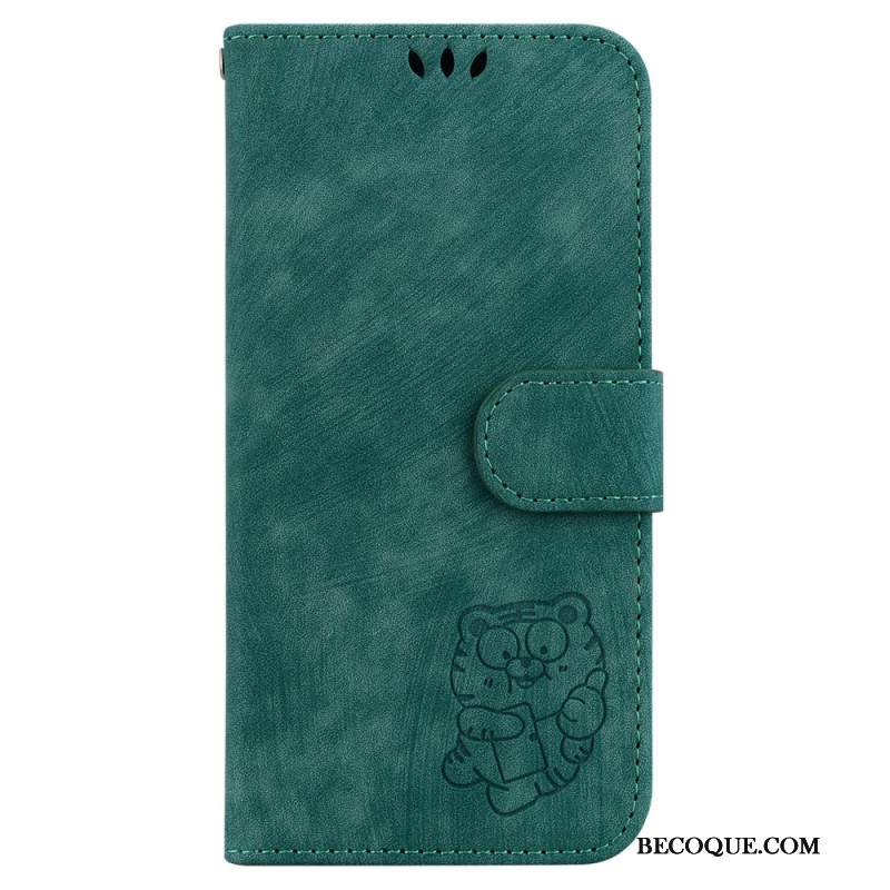 Etui Folio Do Realme 12 / 12x 5g Słodki Tygrys